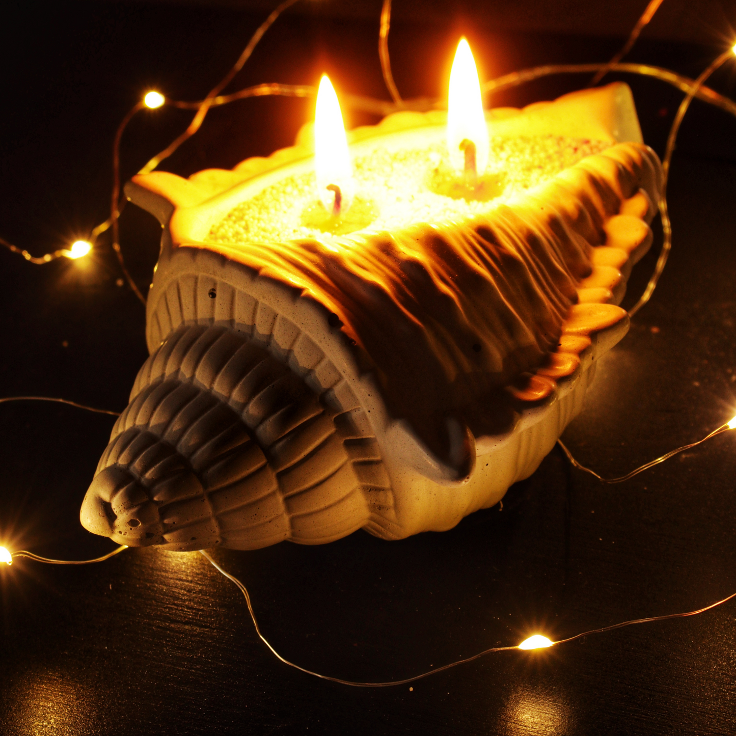 Seashell shaped Sandwax Candle