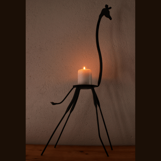 Nhutlwa Giraffe candle holder set from Ardhi