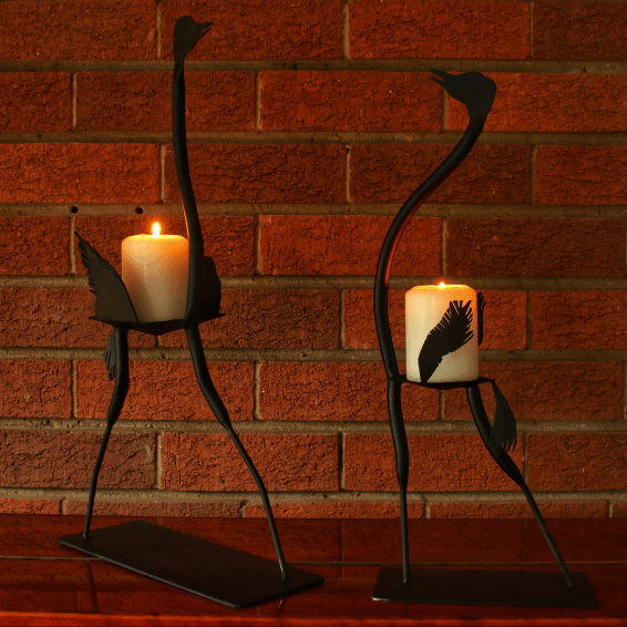 Mbuni candle holder set from Ardhi