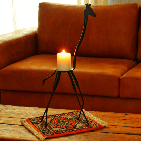Nhutlwa Giraffe candle holder set from Ardhi